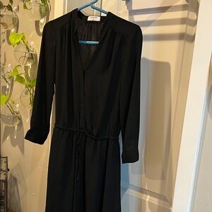 Babaton Classic Sheer Black Long Sleeve Dress